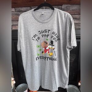 Disney Grey short Sleeve T-Shirt Graphic Tee Size XL